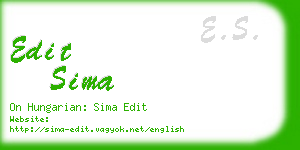 edit sima business card